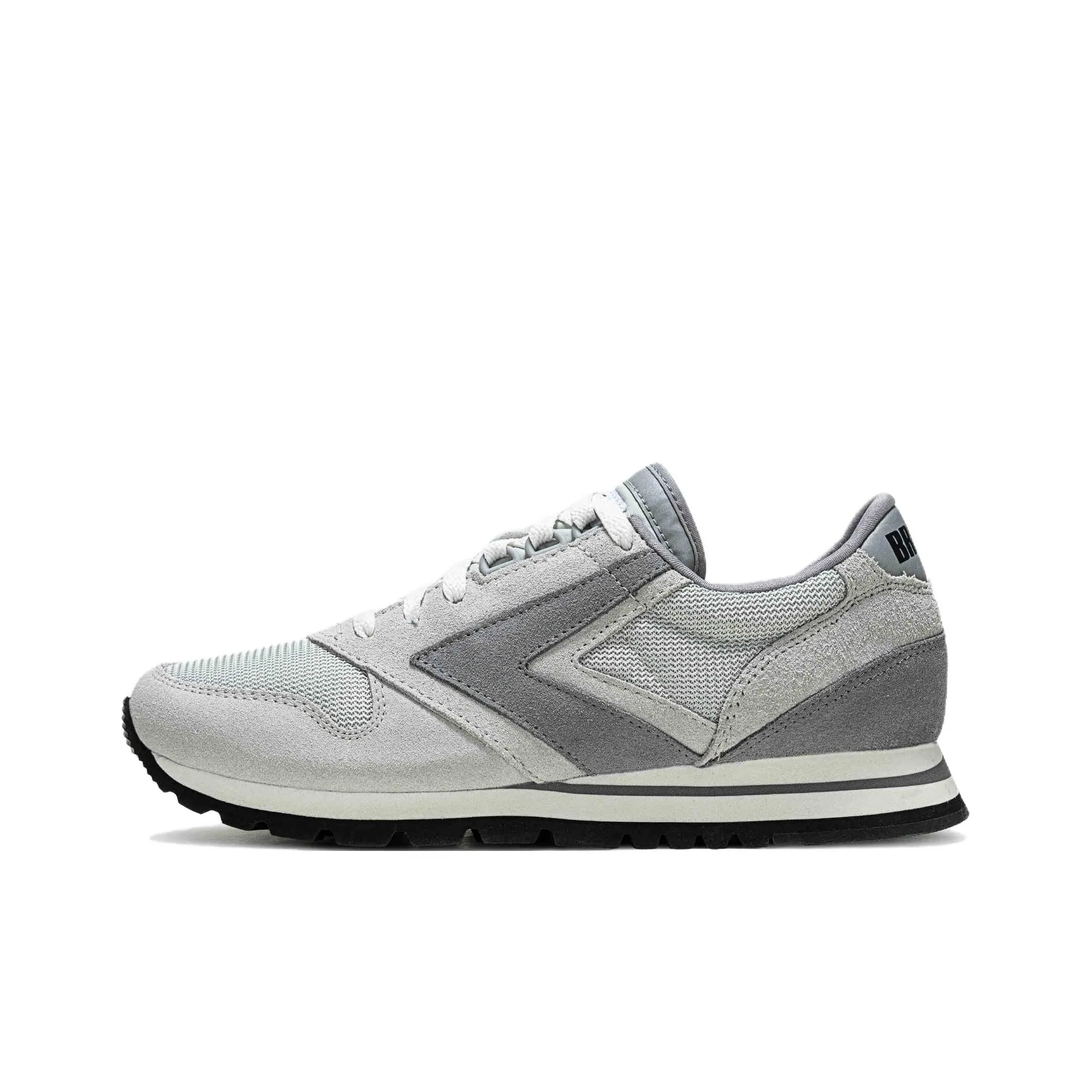 Brooks Anti Slip Wear Resistant Low Top Casual Shoes Men's Gray White