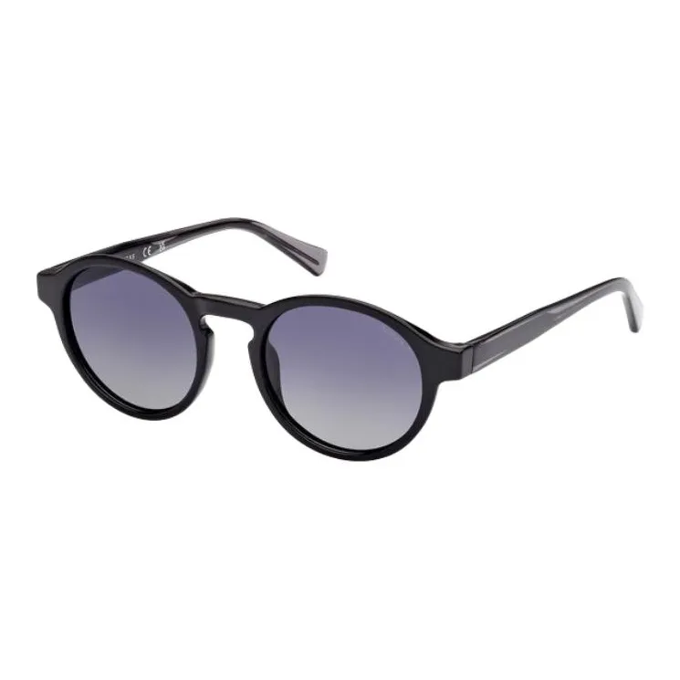 GUESS Plastic Round Sunglasses Men's Black