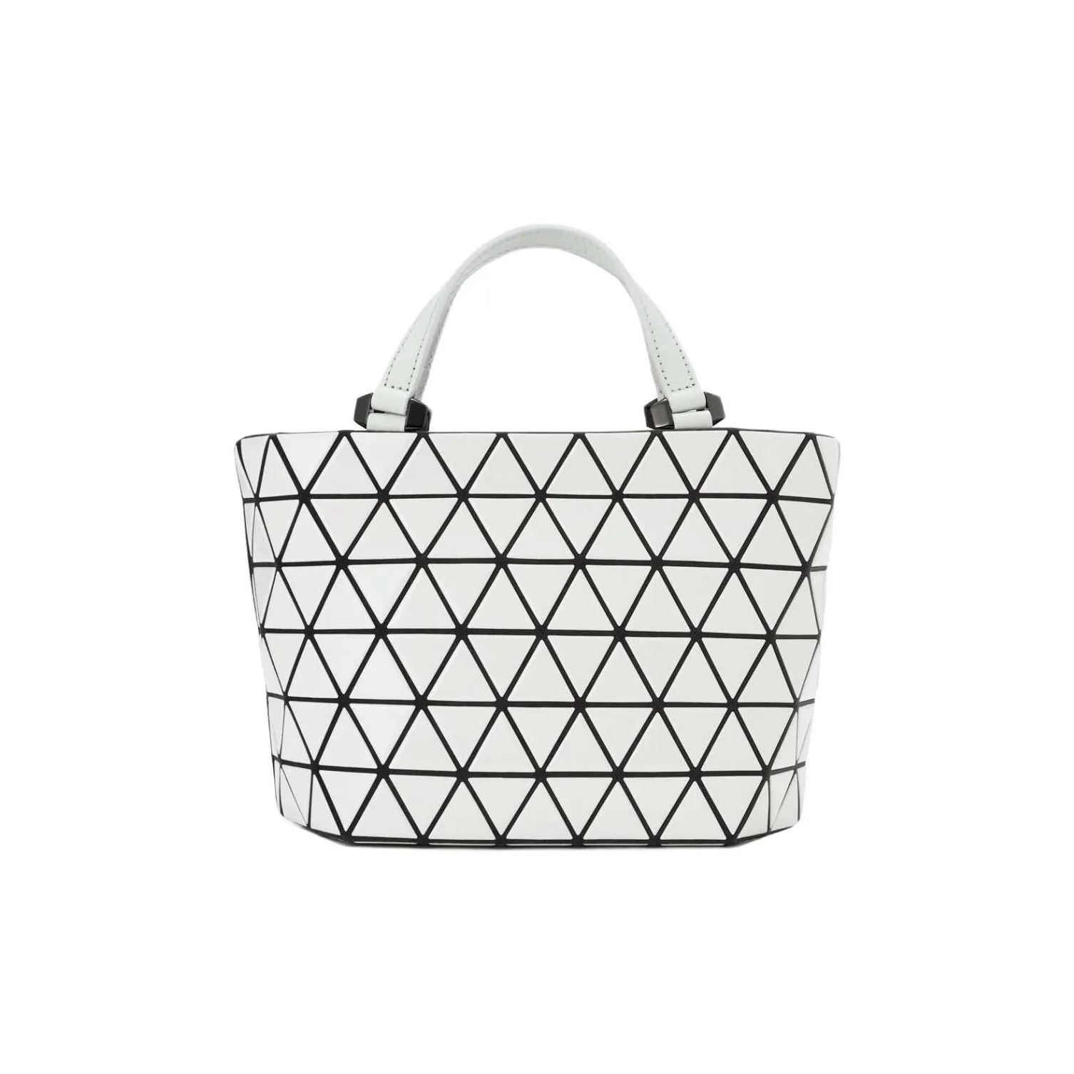 ISSEY MIYAKE CRYSTAL GLOSS Artificial Leather One Shoulder Handbag Mini Women's Silver