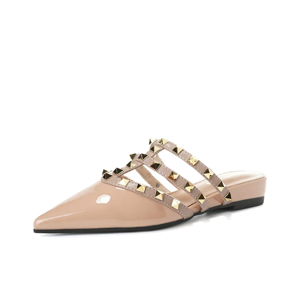 Lanza Резиновая подошва Заклепки Противоскользящие Домашние тапочки Женские