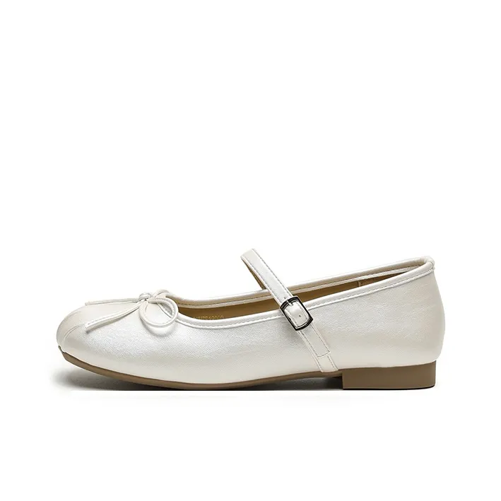 FIVE PLUS Квадратный каблук Mary Jane Женские Туфли Бежевые