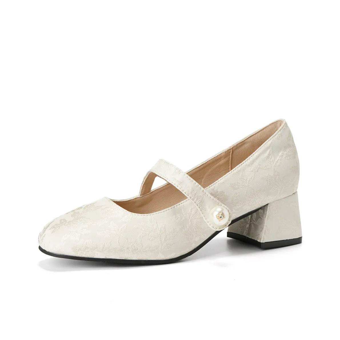 QITUMAUL Mary Jane Shoes Женские Абрикос