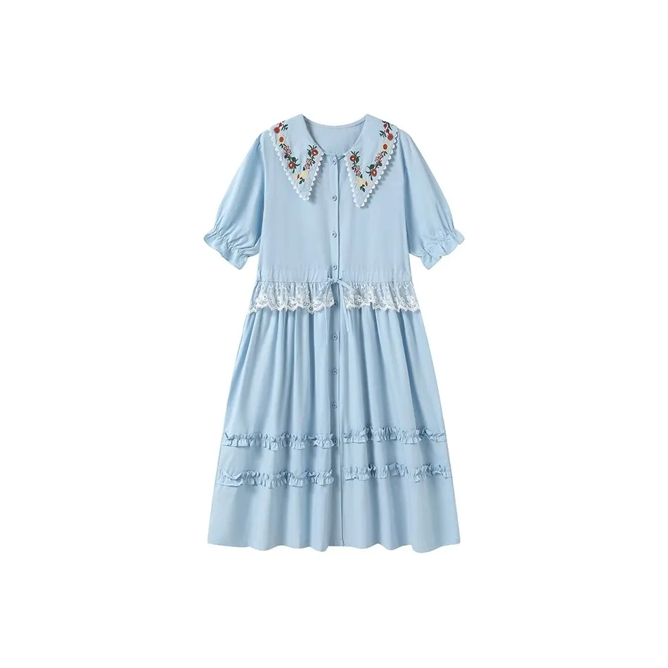 GULIANFEI Короткий рукав Платье Женское