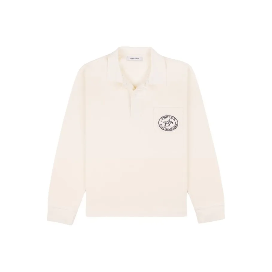 SPORTY & RICH SS25 Polo Shirt Women's Cream