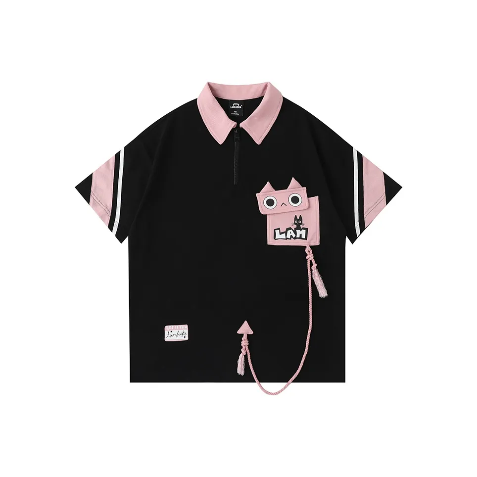 LAMLICKA Поло Унисекс Черное