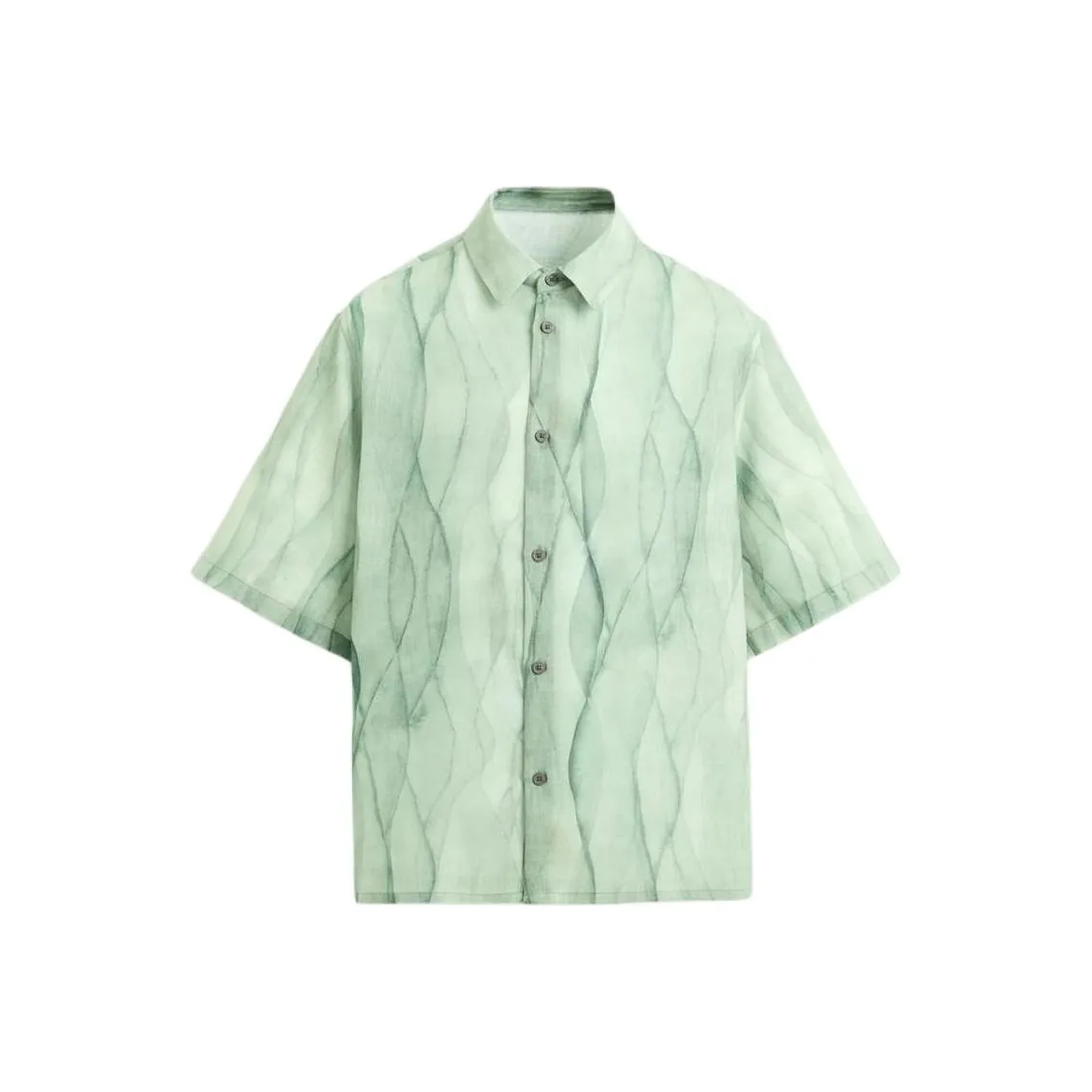 ZARA Озерный зеленый Мужские рубашки