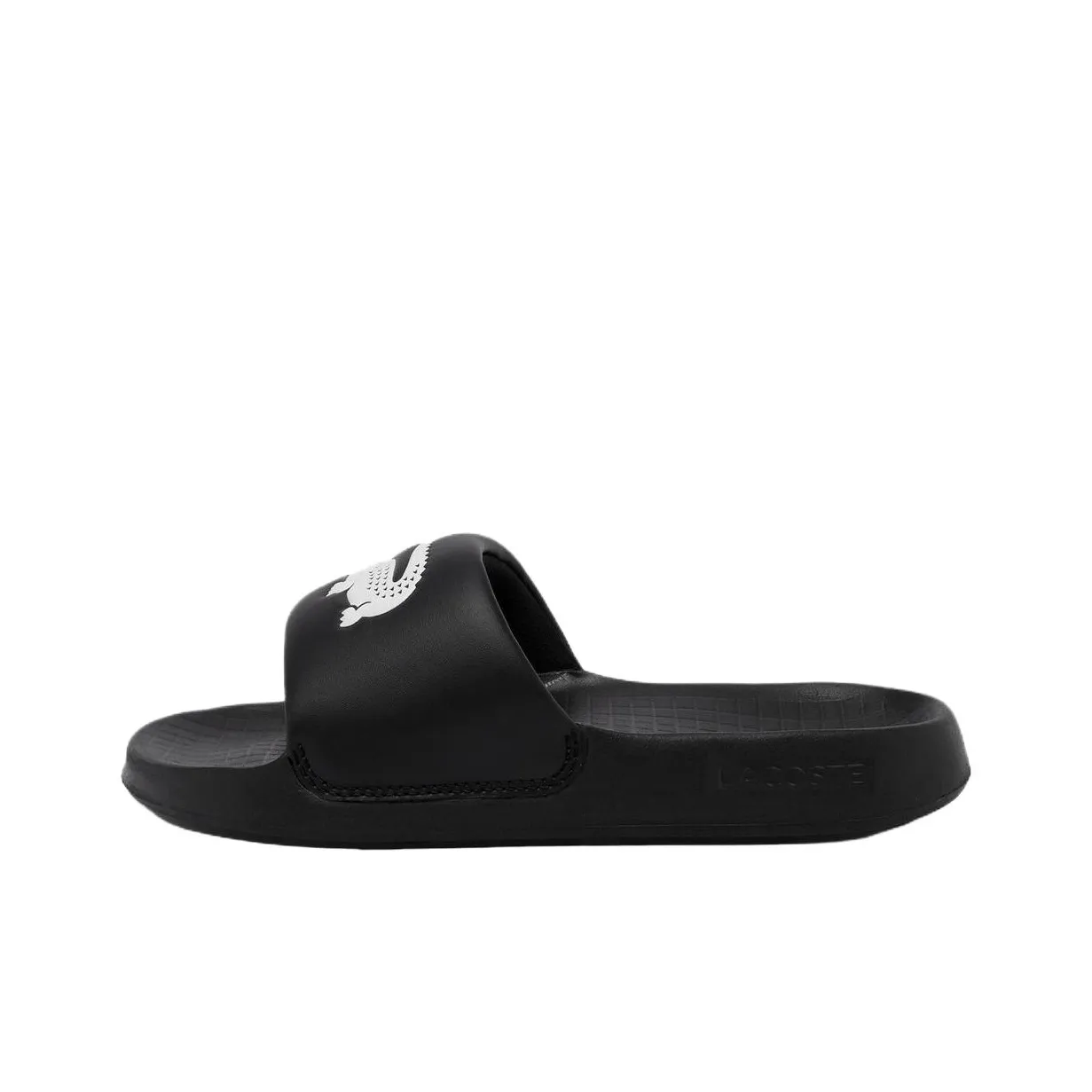 LACOSTE SERVE SLIDE 1.0 Slip Resistant Abrasion Resistant Slide Slippers Women's Black