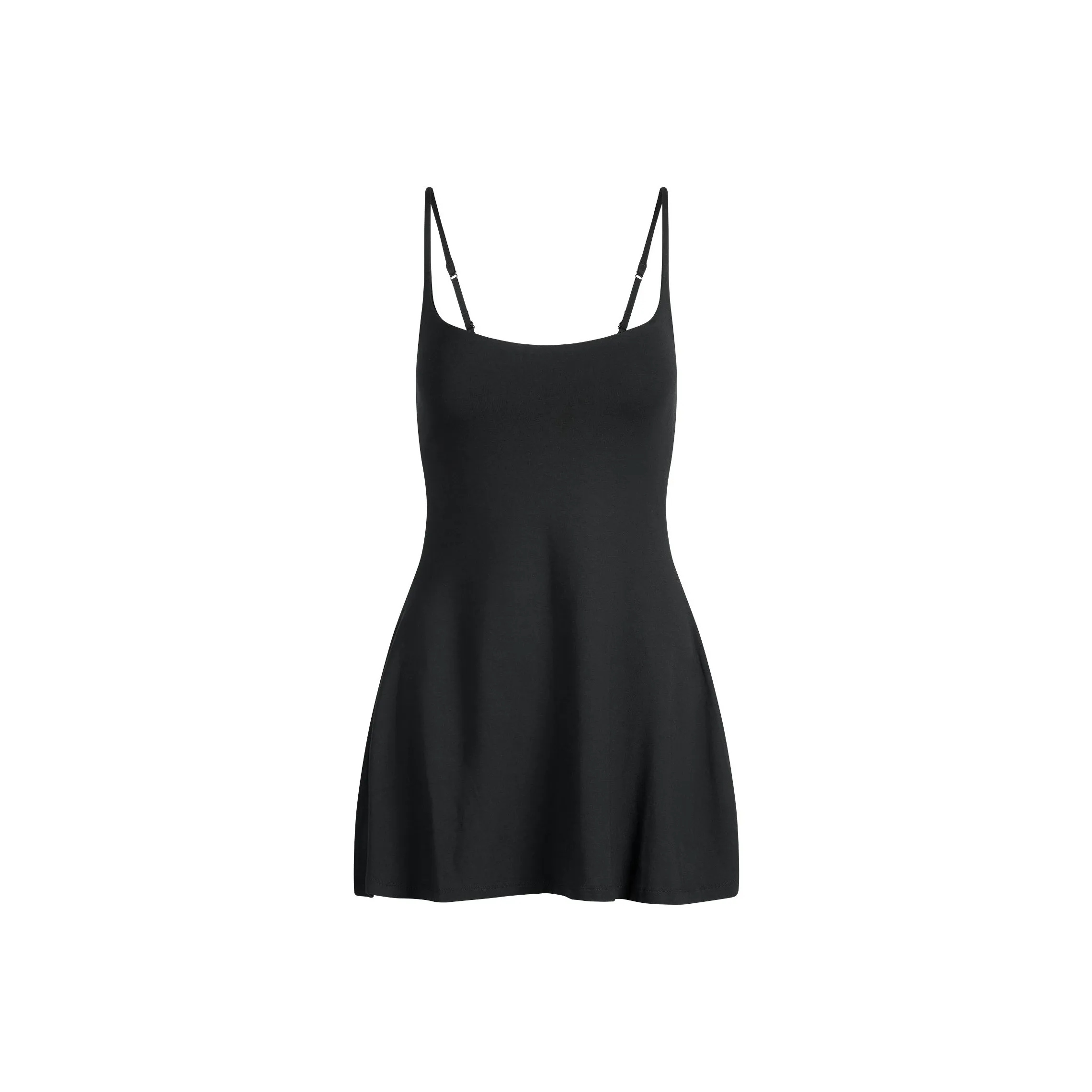 SKIMS SS25 SMOOTH LAYERS SCOOP V-образный вырез Мини платье Платье с юбкой Женское