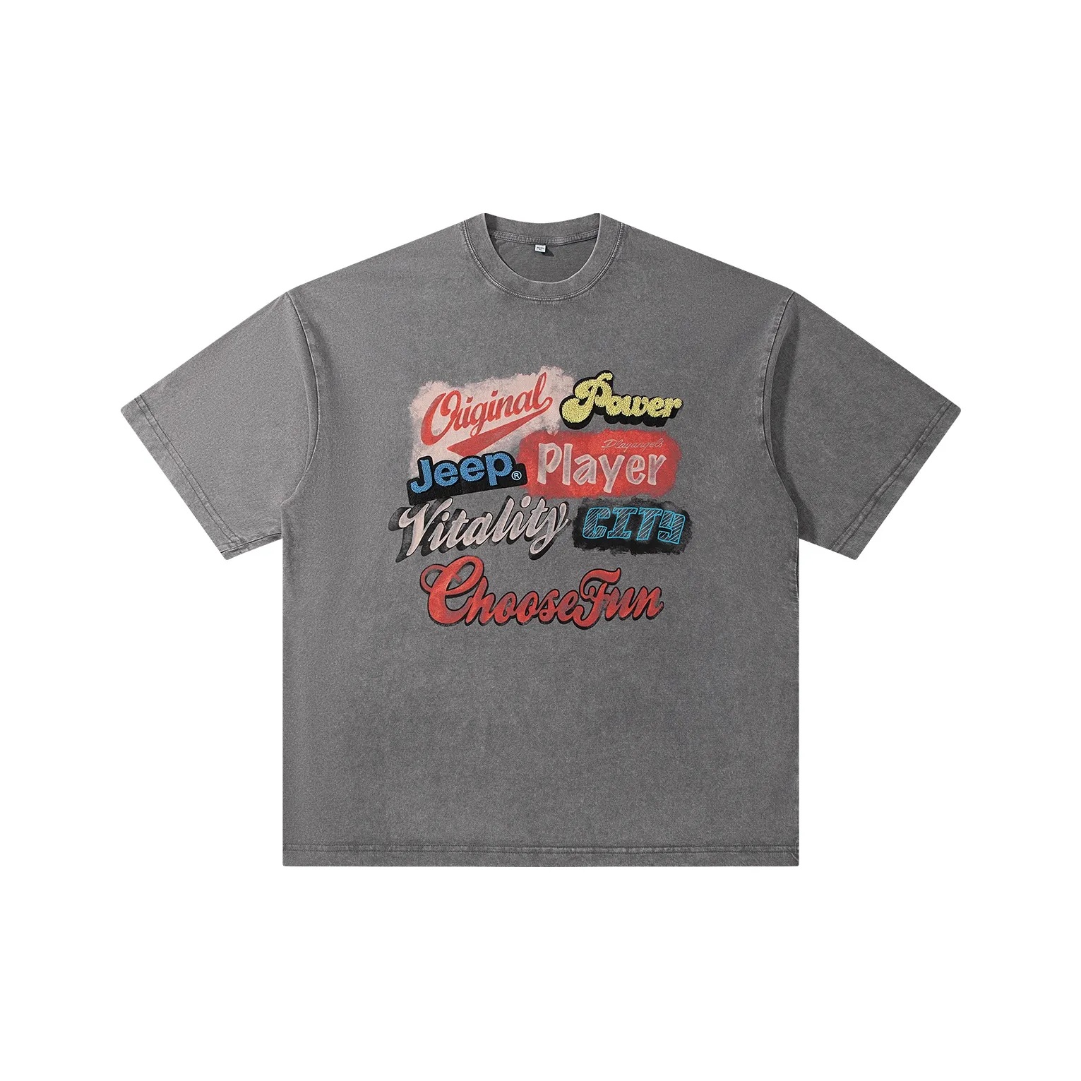 Jeep Yao Series American Streetwear Feel Unisex 100% Cotton Loose Fit