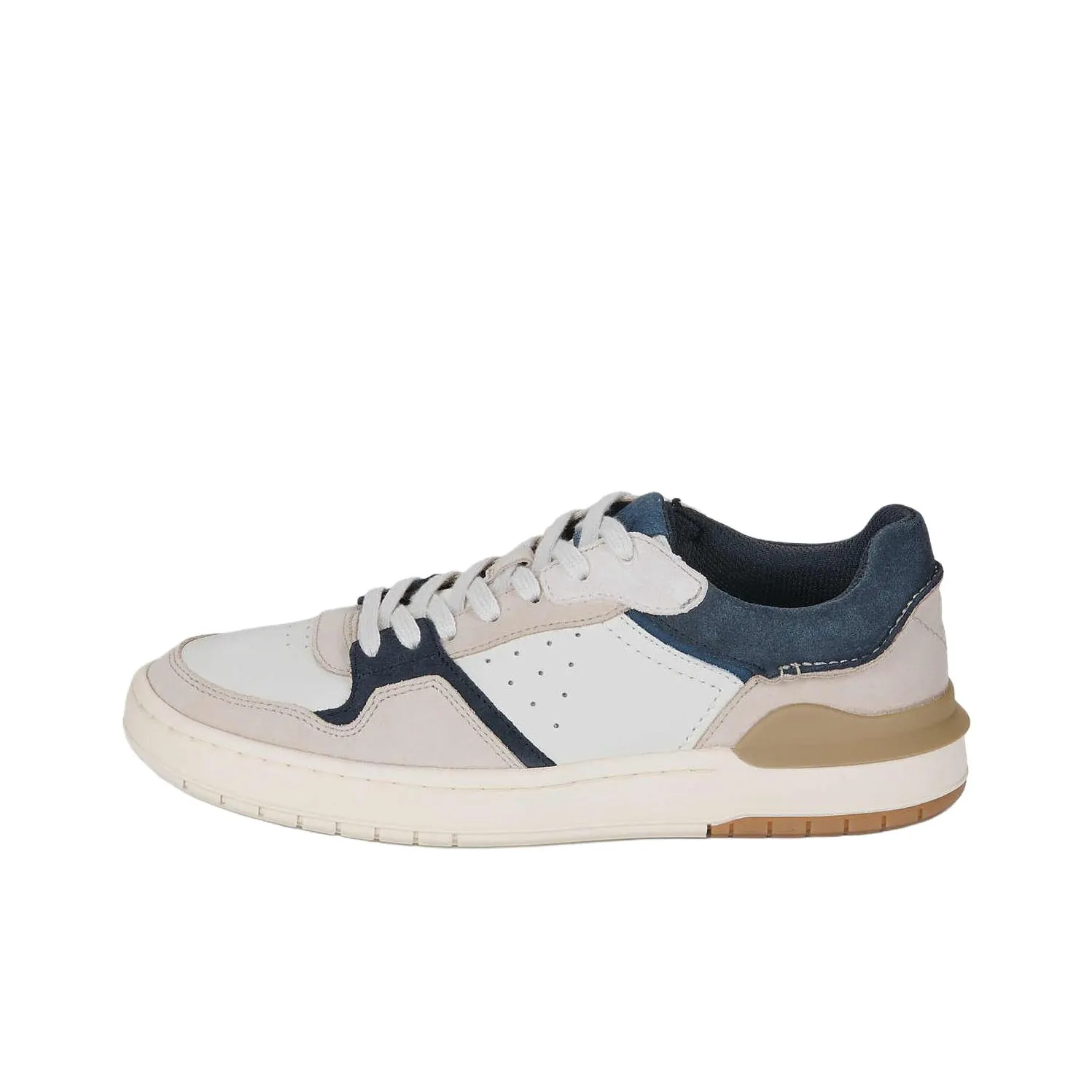 Clarks Breathable Low Top Skateboard shoes parskor Men's White Blue