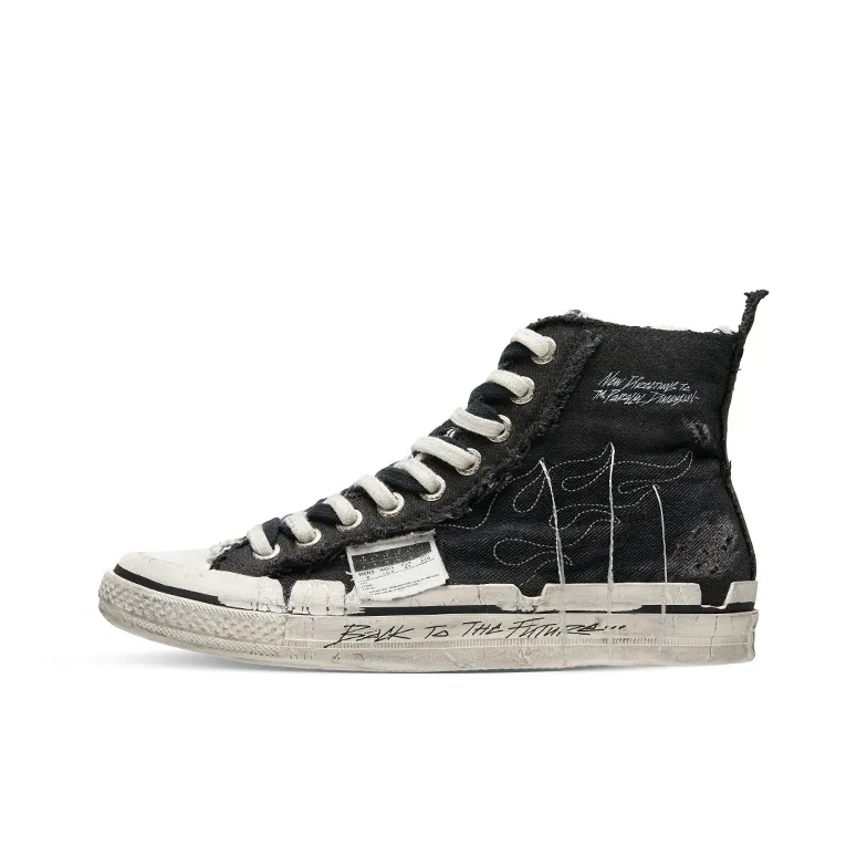 VESSEL High Top Canvas Shoes Unisex Black VESSEL Высокие кеды унисекс черные