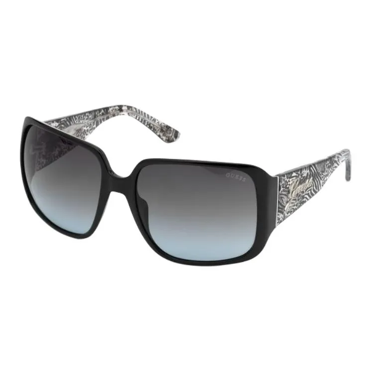 guess HWLG78 Plastic Irregular Shape Sunglasses Women's Black