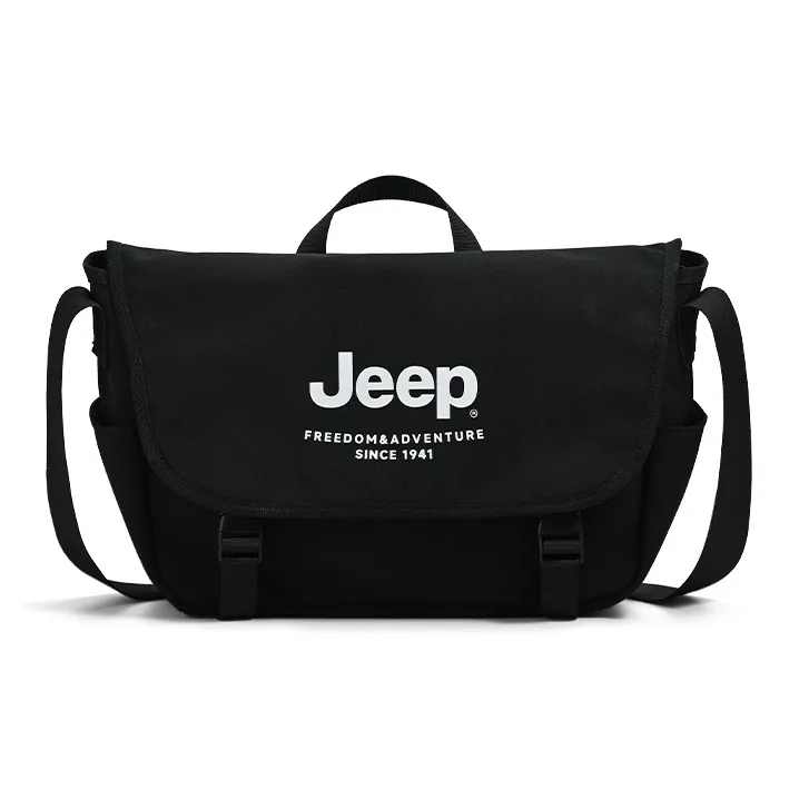 Jeep Nylon Messenger Bag Crossbody Bag Shoulder Bag Travel Bag Unisex Medium Size Unisex Black Army Green