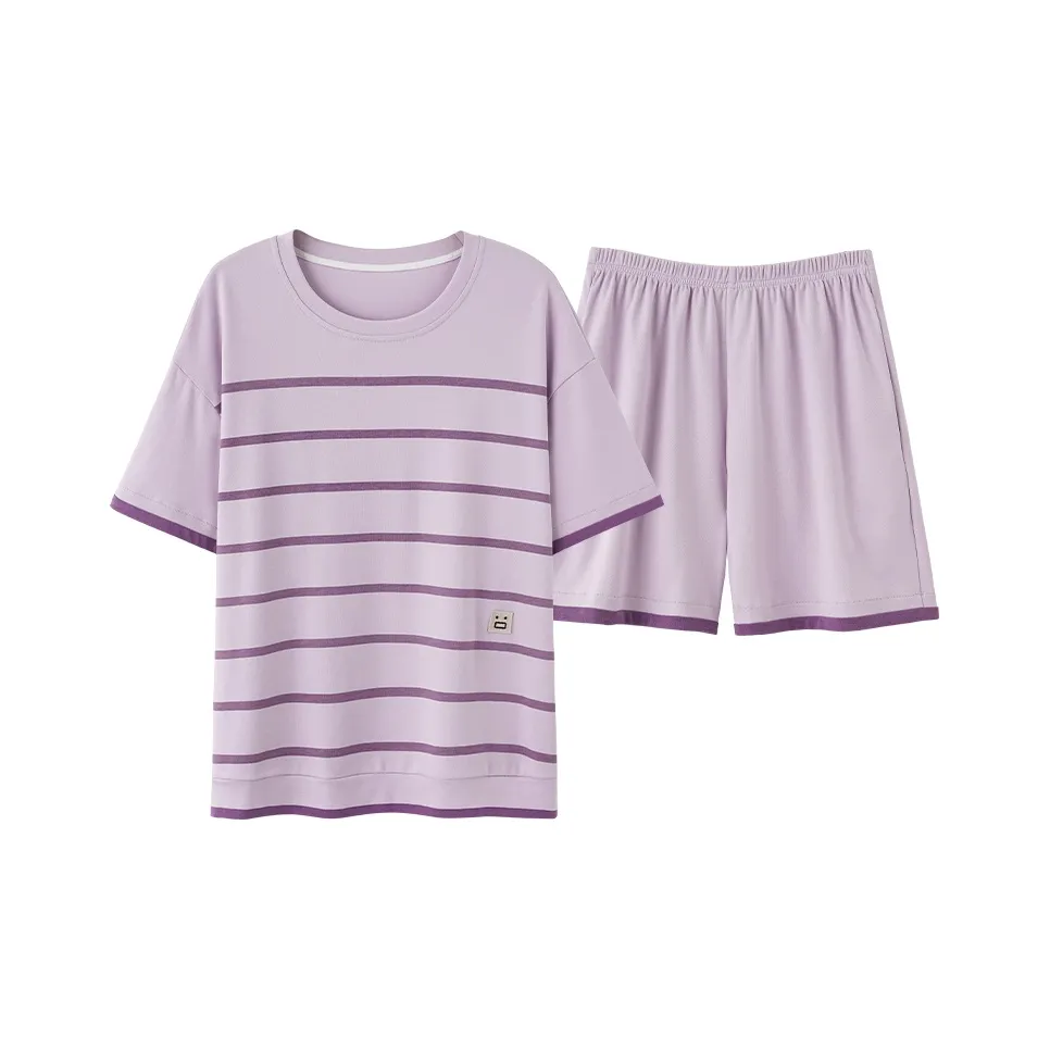 Pretty lady Светло-фиолетовый Полосы Женские Пижамные комплекты