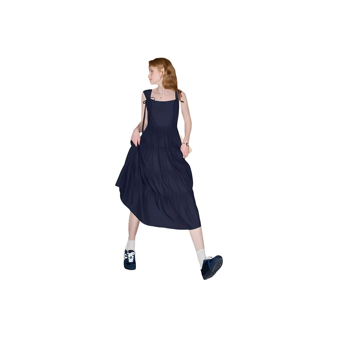 KUHNMARVIN Slip Dresses Women's Navy Blue