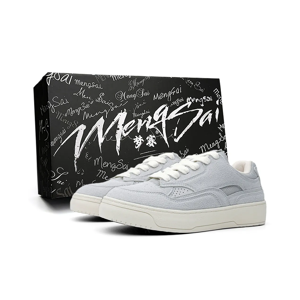 Sneakers in pelle e camoscio bianco e rosso
