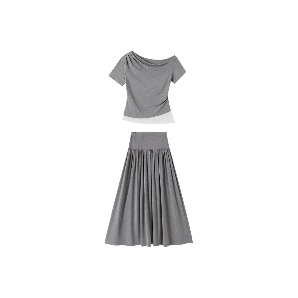 XIANGYING Two Piece Skirt Sets Women's