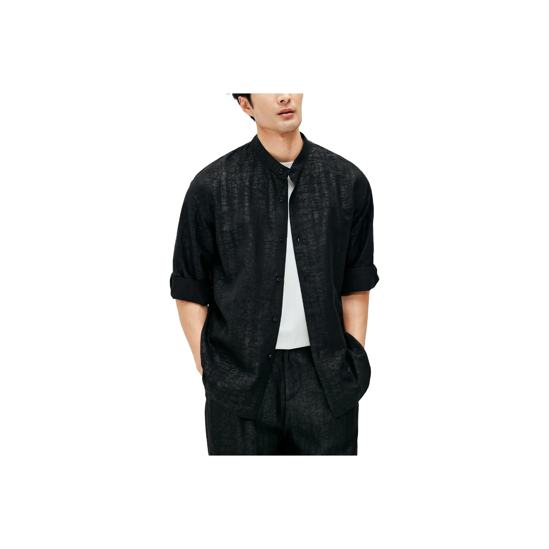 St. H Черный Чернила Мужские Рубашки