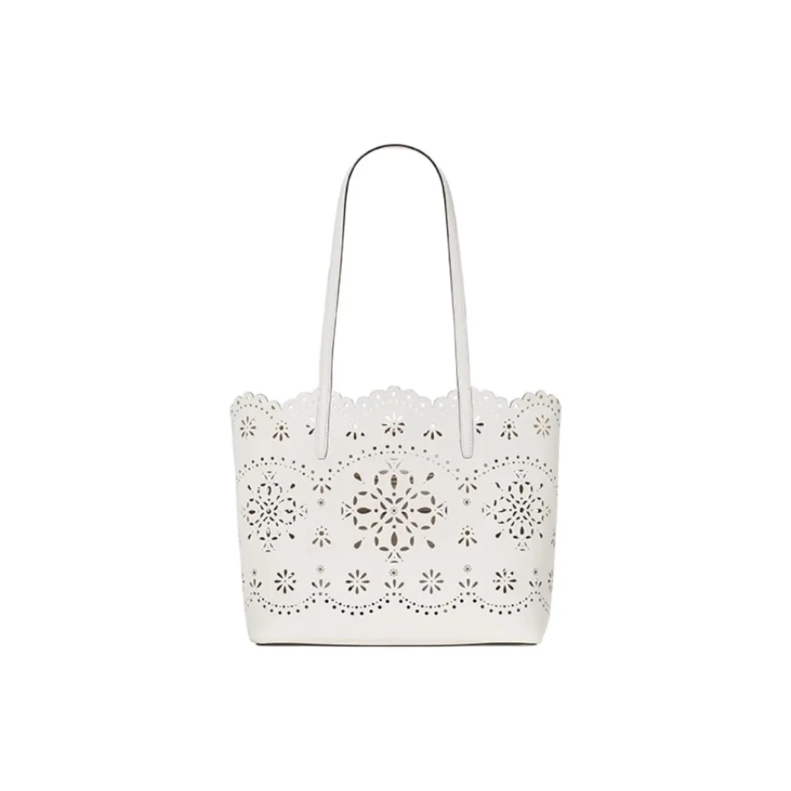 Kate Spade Cow Leather Tote Bag, Shopping Bag, Handbag, Shoulder Bag Tubas Women's White