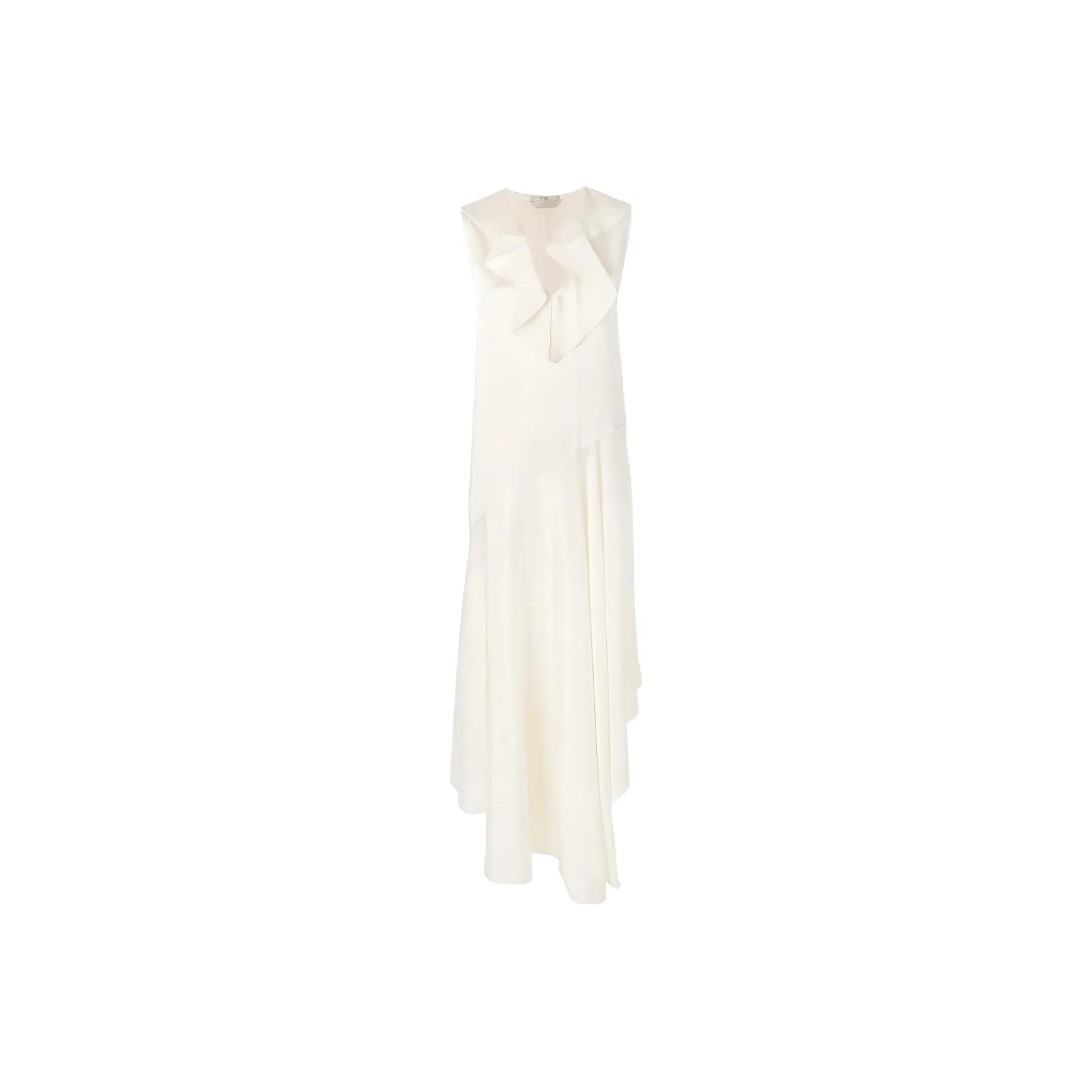 FENDI Asymmetric Bias Cut V Neck Dress
