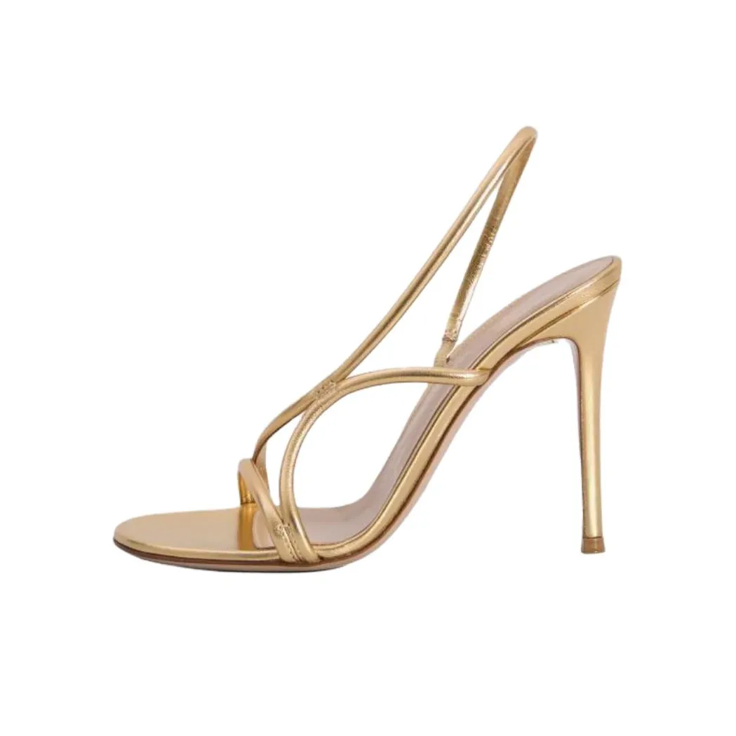GIANVITO ROSSI One Strap Sandals 10cm Women's Gold