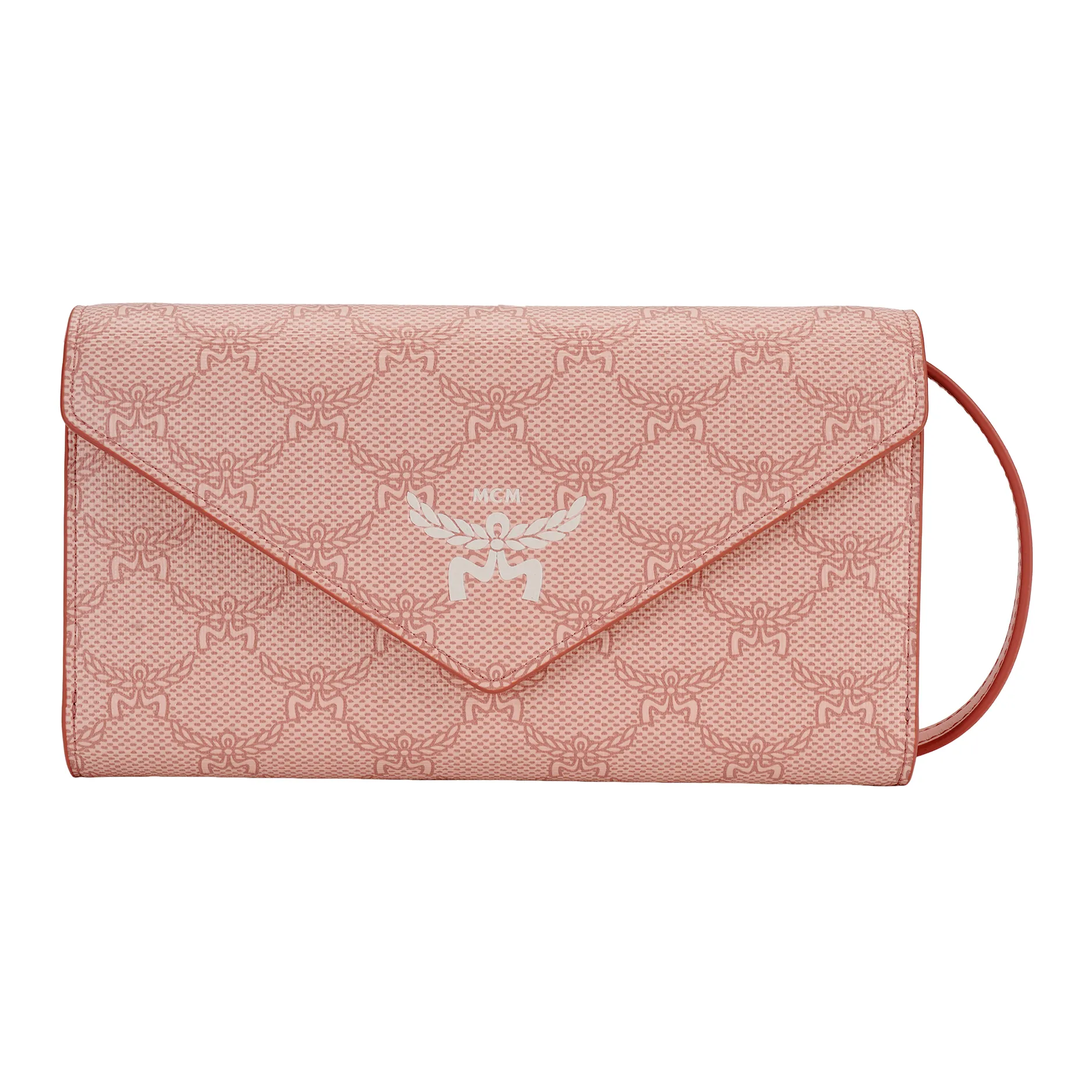 MCM Наппа Кожа Сумка через плечо Кошелек Большой Женский Розовый
