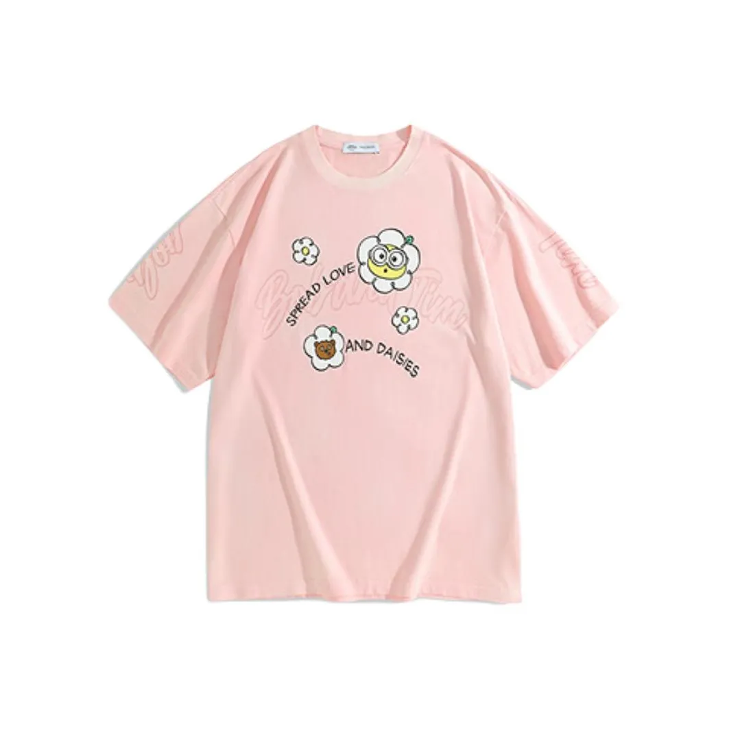 PEACEBIRD T Shirts Men's Gray Pink 1