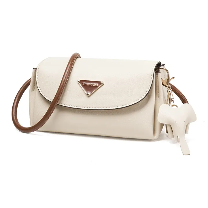 Joy Mario Сумка через плечо из синтетической кожи женская цвет экрю кофейный