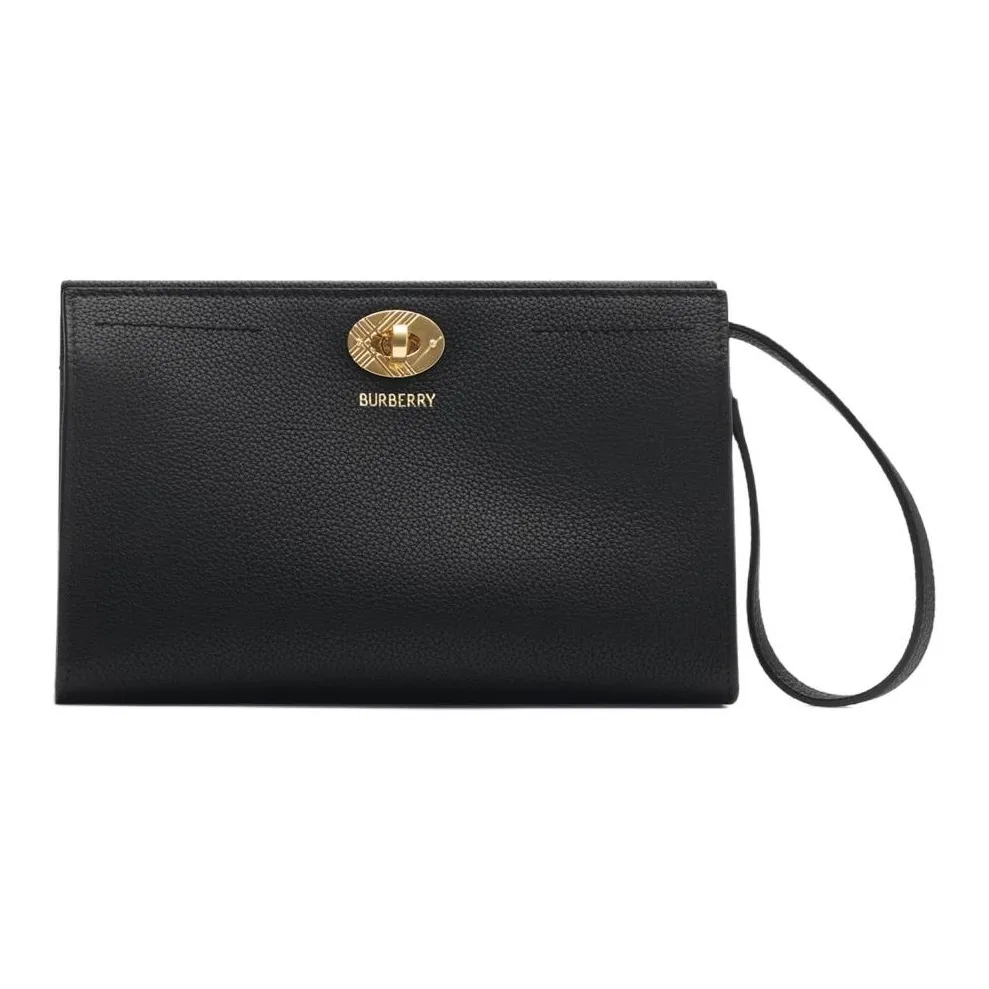 Burberry Calfskin Clutch Women's Black