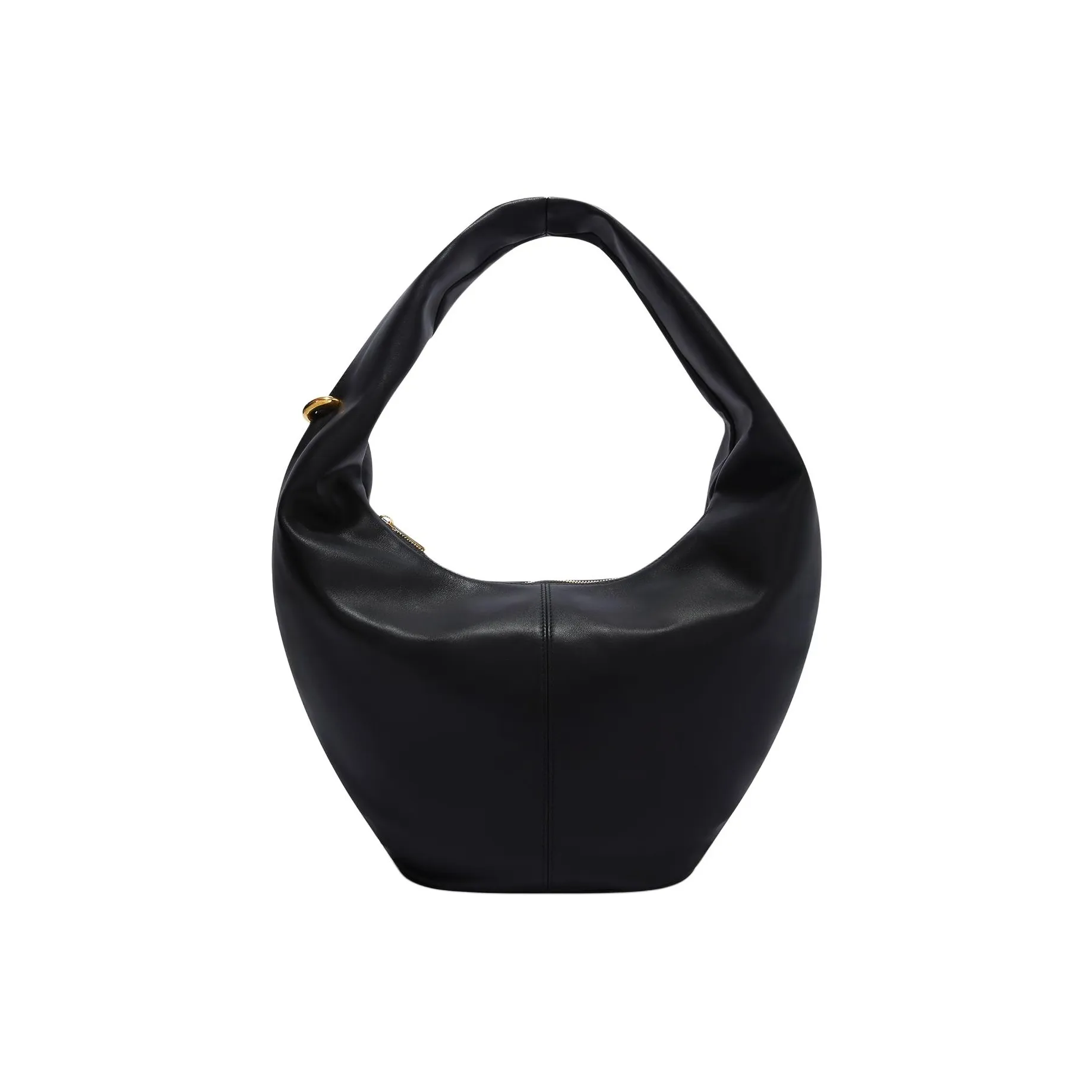 Furla Leather Hobo Bag Handbag Tubas Women's Black