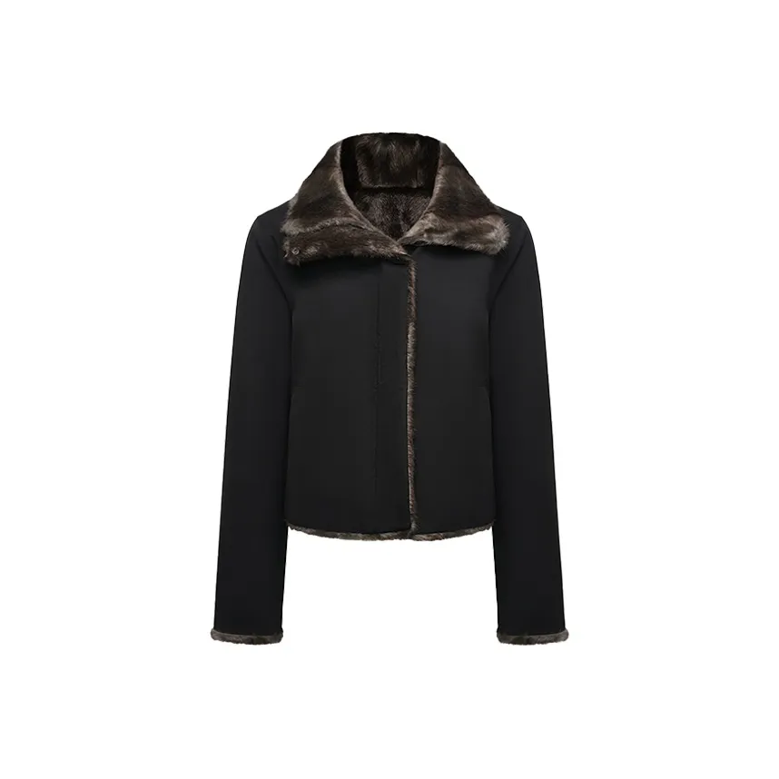 NUTH Короткое пальто женское коричневый черный