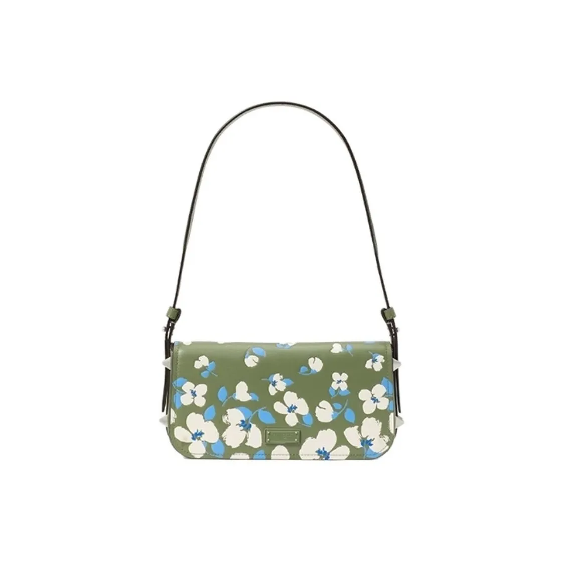Kate Spade Cow Leather Shoulder Bag Trumpets Women's Green