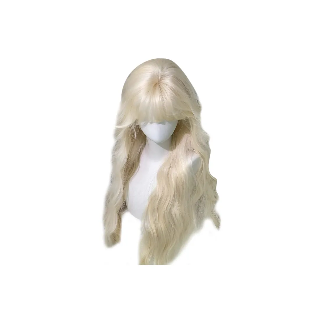 UMIFFA Белый Золото Длинный Завитые Волосы Женская Перука Сладкий Стиль Элегантность