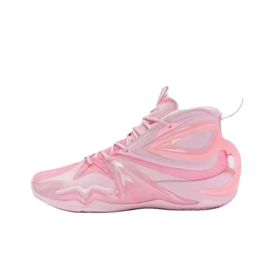 XTEP Battle 1.0 Abrasion Resistant Breathable High Top Basketball Shoes Men's Pink