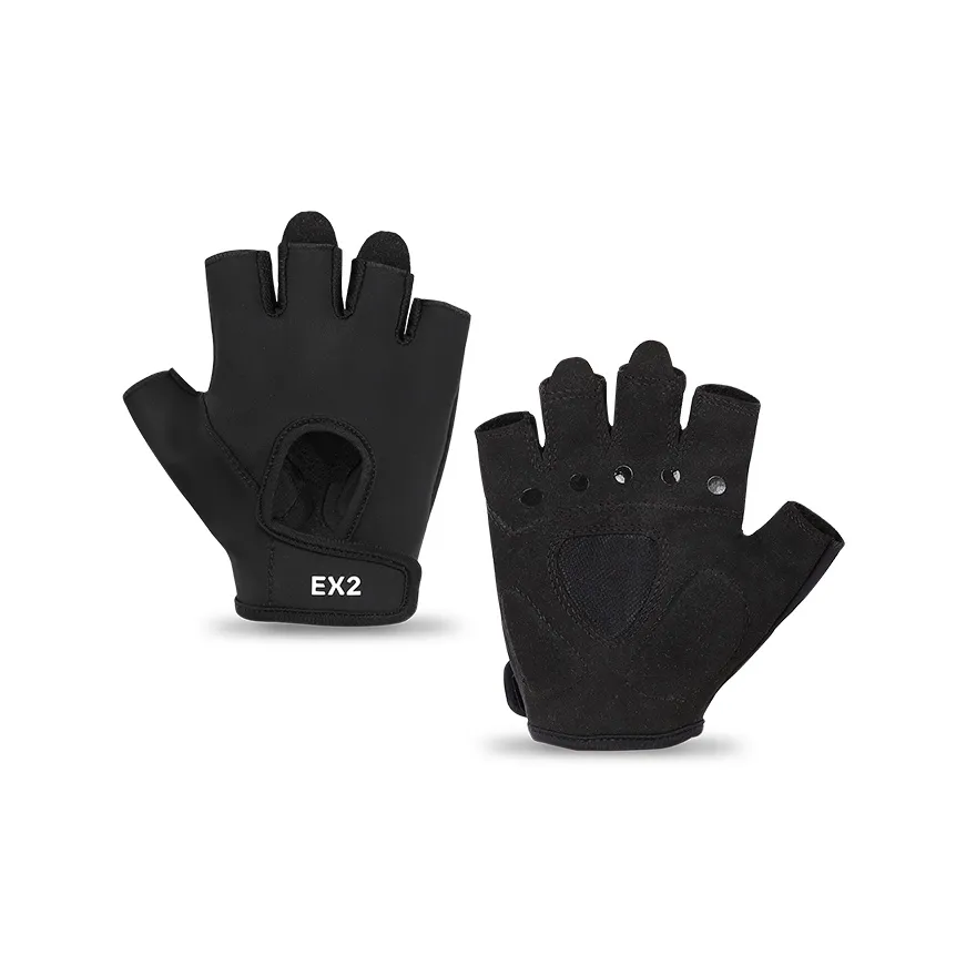 EX2 YIHAISHI Полиамид Полупальцы Спортивные Перчатки Унисекс Черные