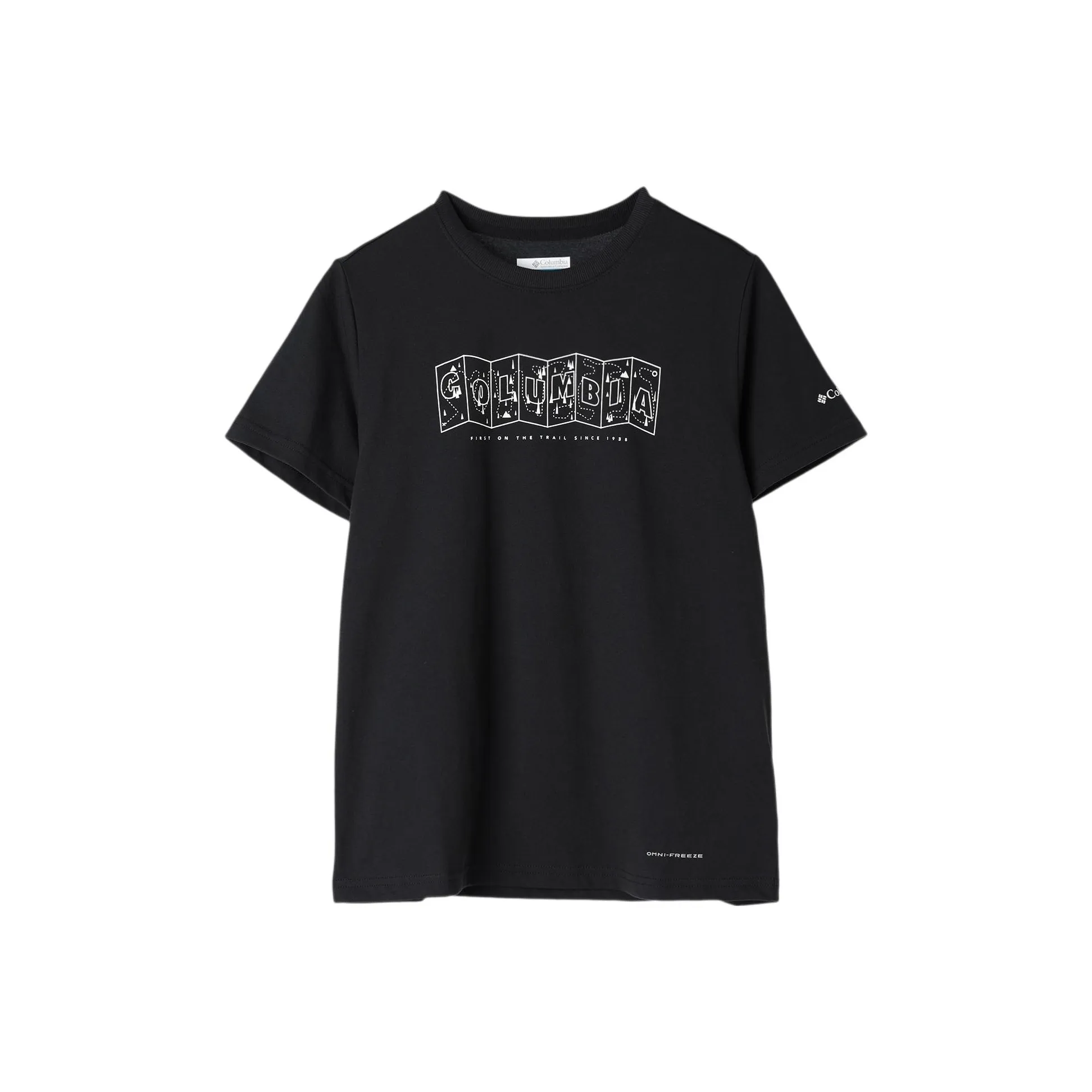 Columbia совместная брендированная стандартная футболка T женская черная
