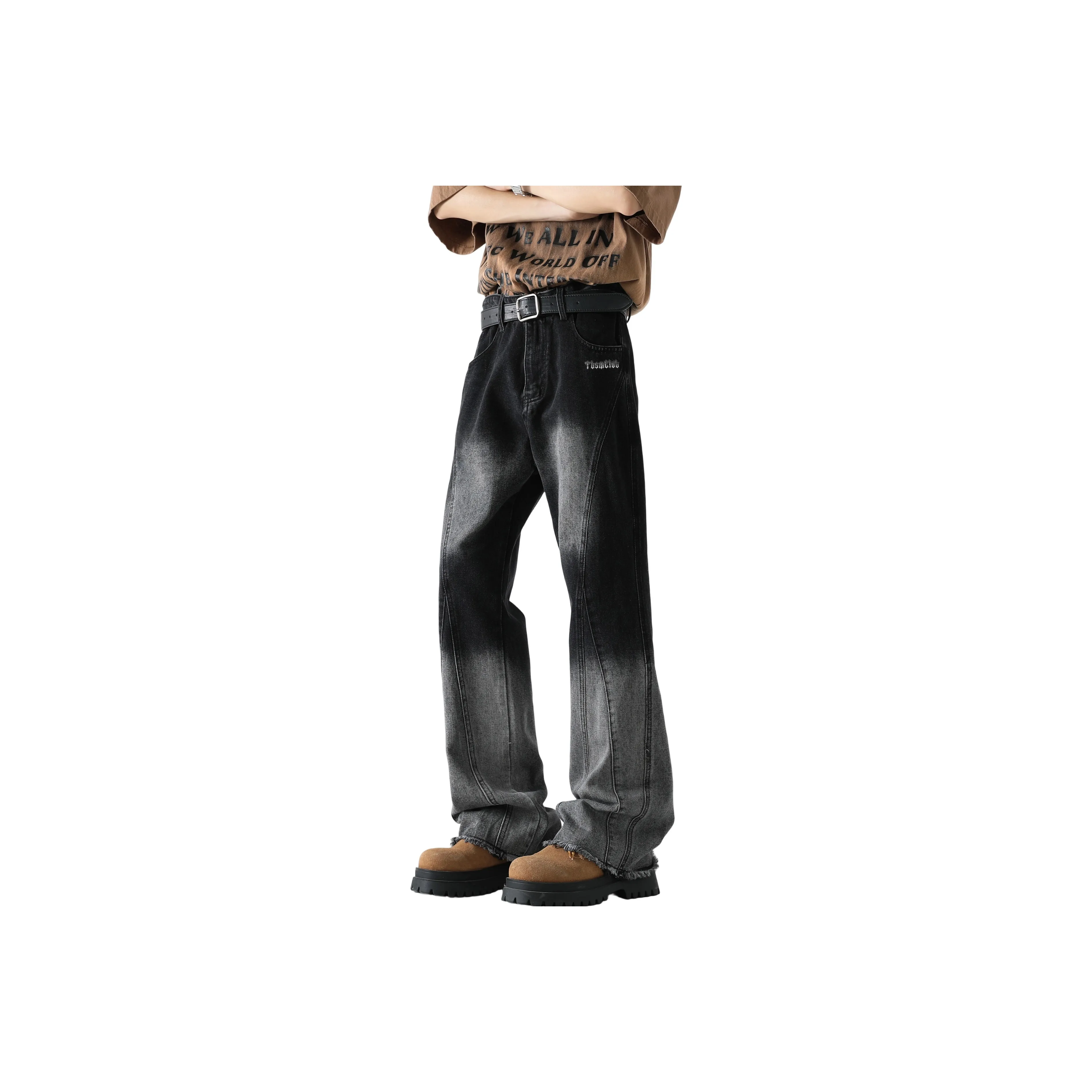 TBSM Jeans Unisex Black Gray Color