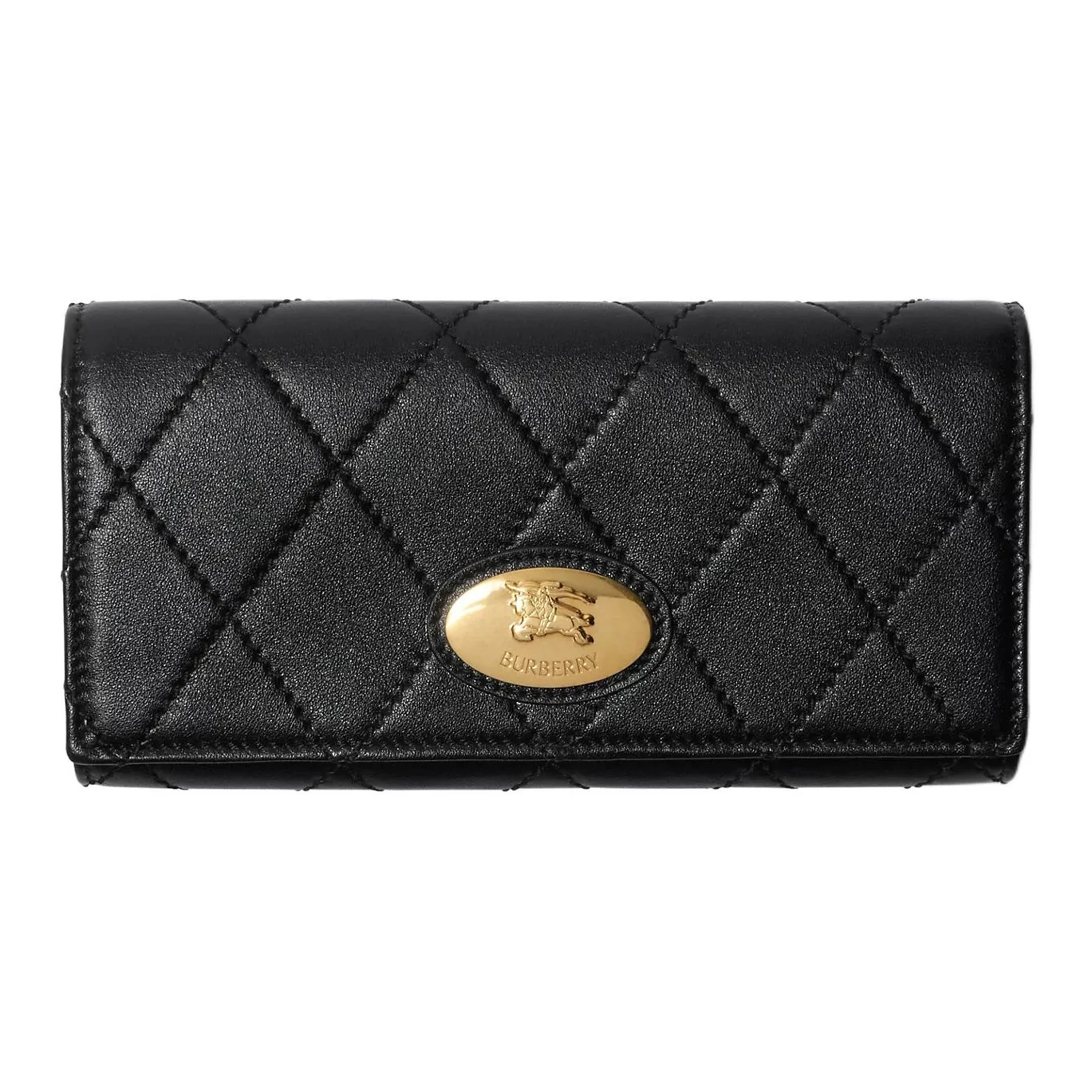 Burberry Cow Leather Wallet Unisex Black
