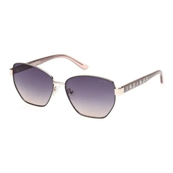 guess HWLG78 Metal Irregular Shape Sunglasses Women's Gray