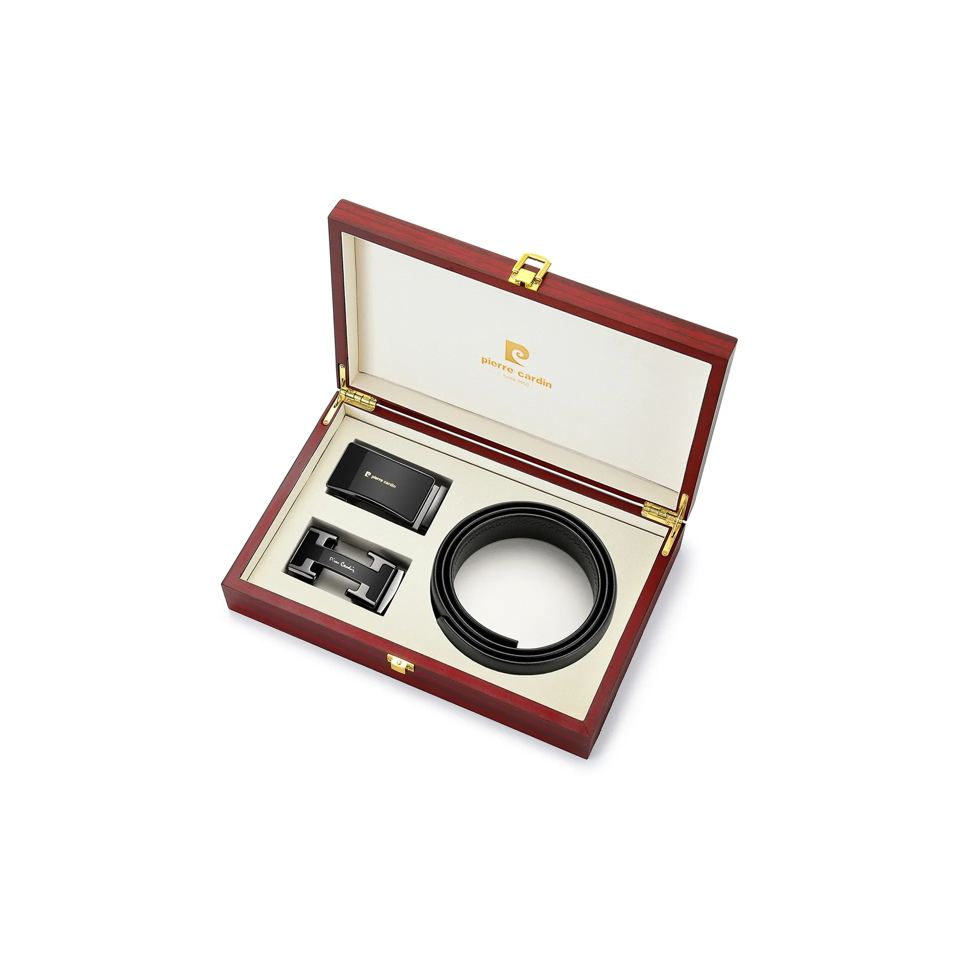 PIERRE CARDIN Ремни из коровьей кожи Мужской Черный 3,45 см