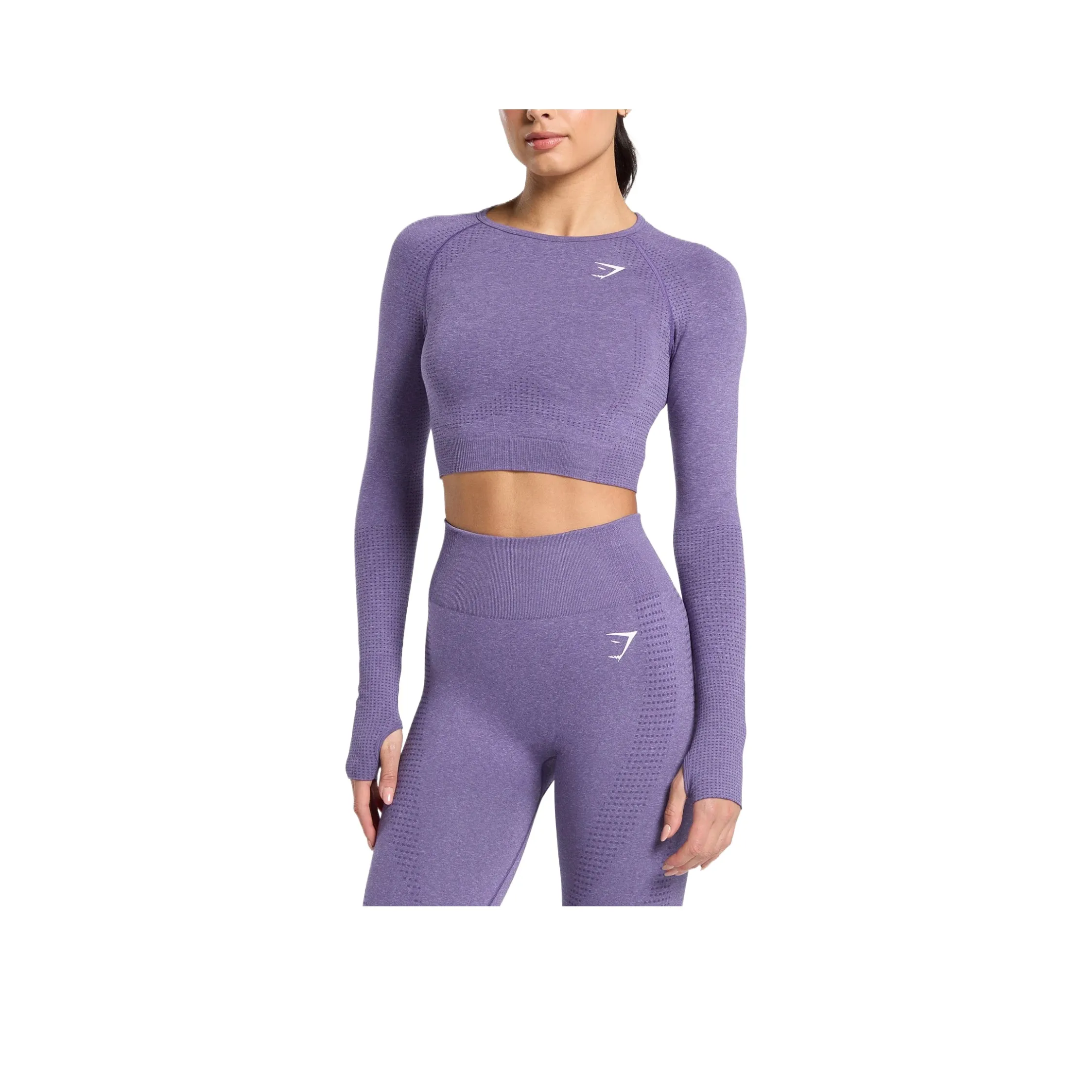 GYMSHARK Йога T-рубашка Женская Фиолетовая