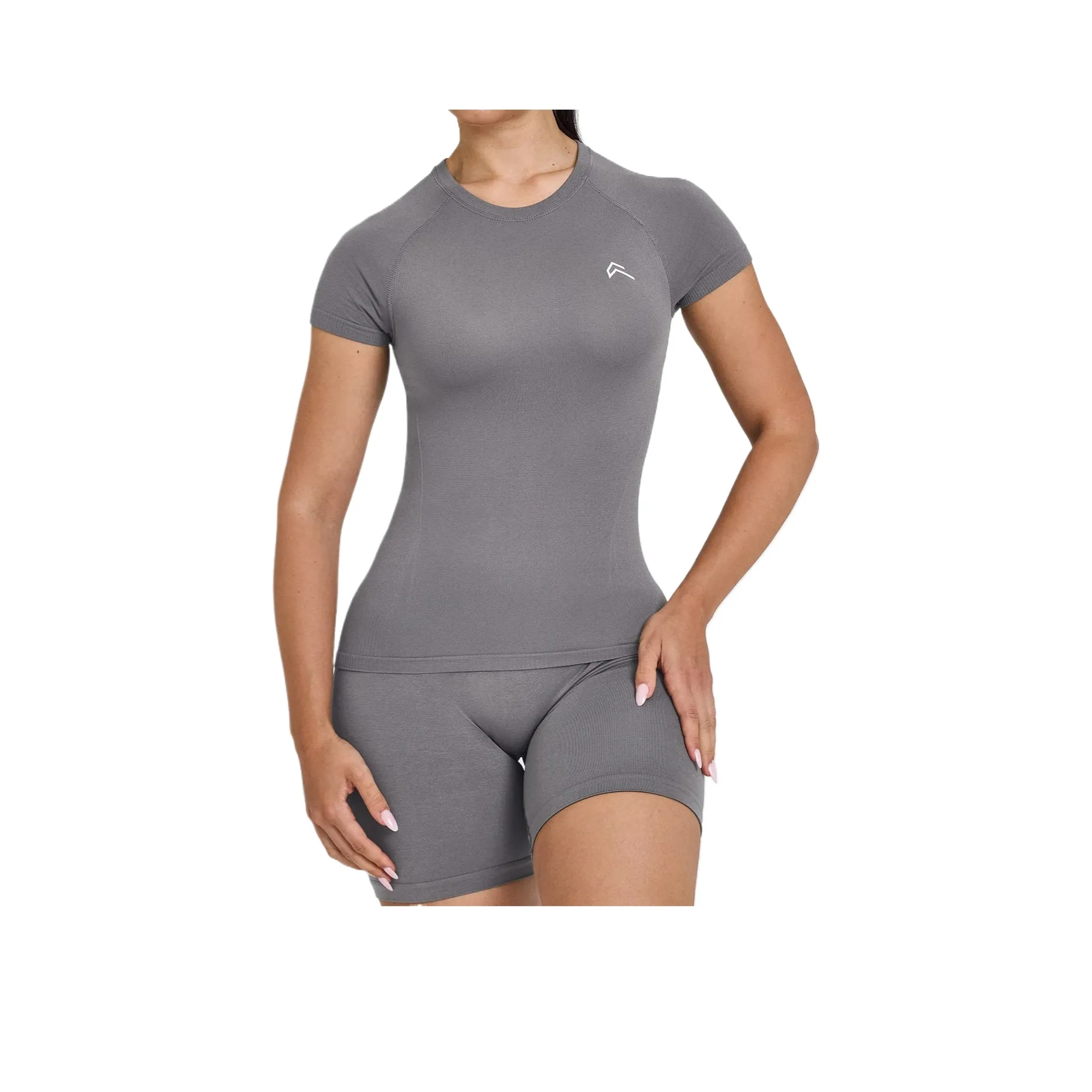 ONER ACTIVE Стандартная T-рубашка Женская Серого цвета