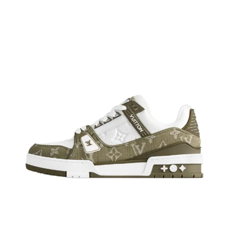 LOUIS VUITTON Trainer Low Top Skateboard Shoes Men's Green