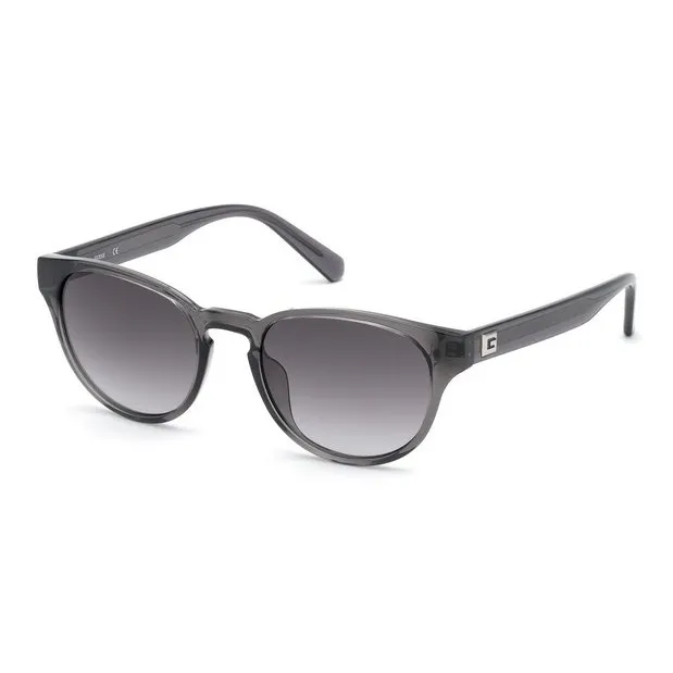 guess HWLG78 Plastic Round Sunglasses Women's Gray