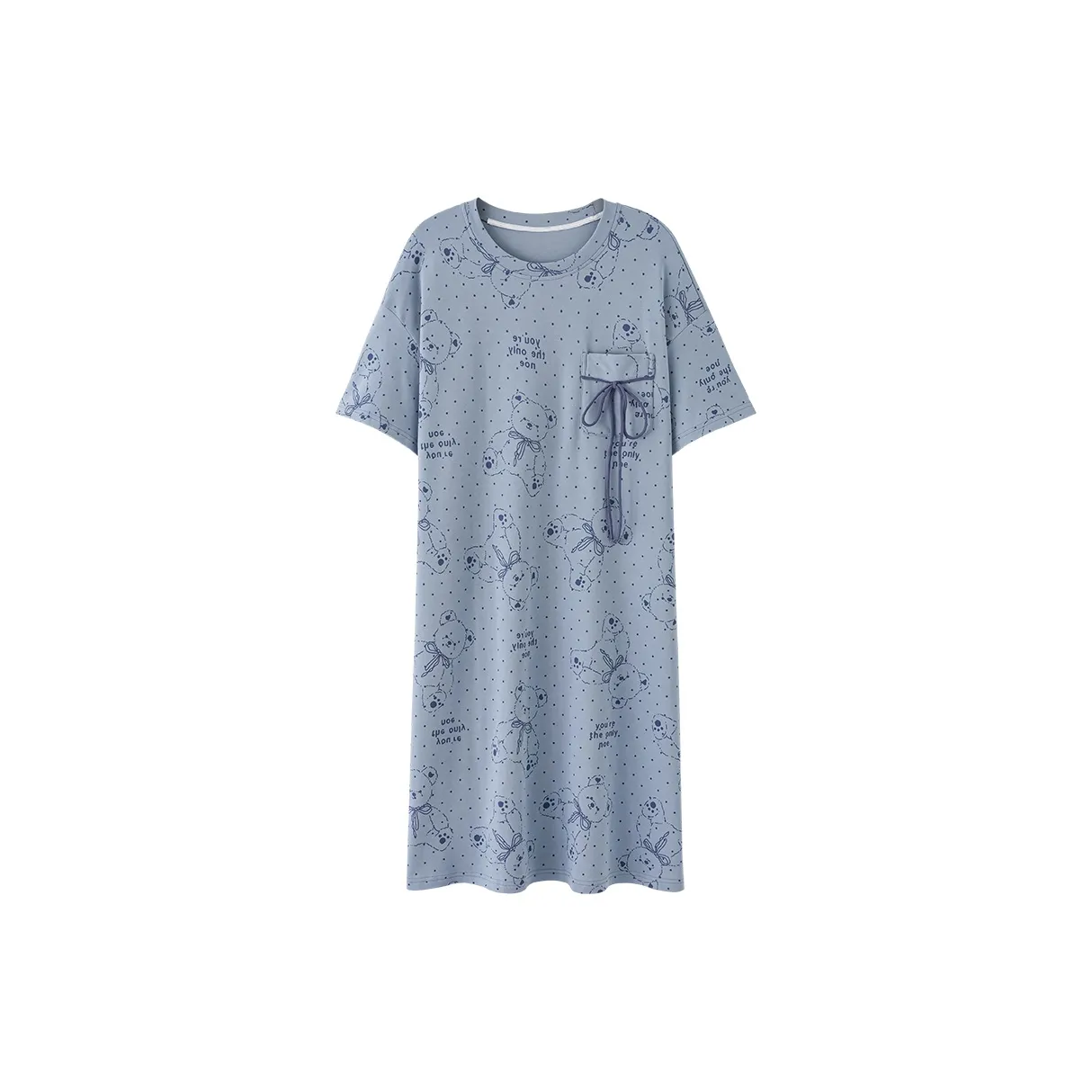Pretty lady Пыльно-голубой Женские Ночные сорочки