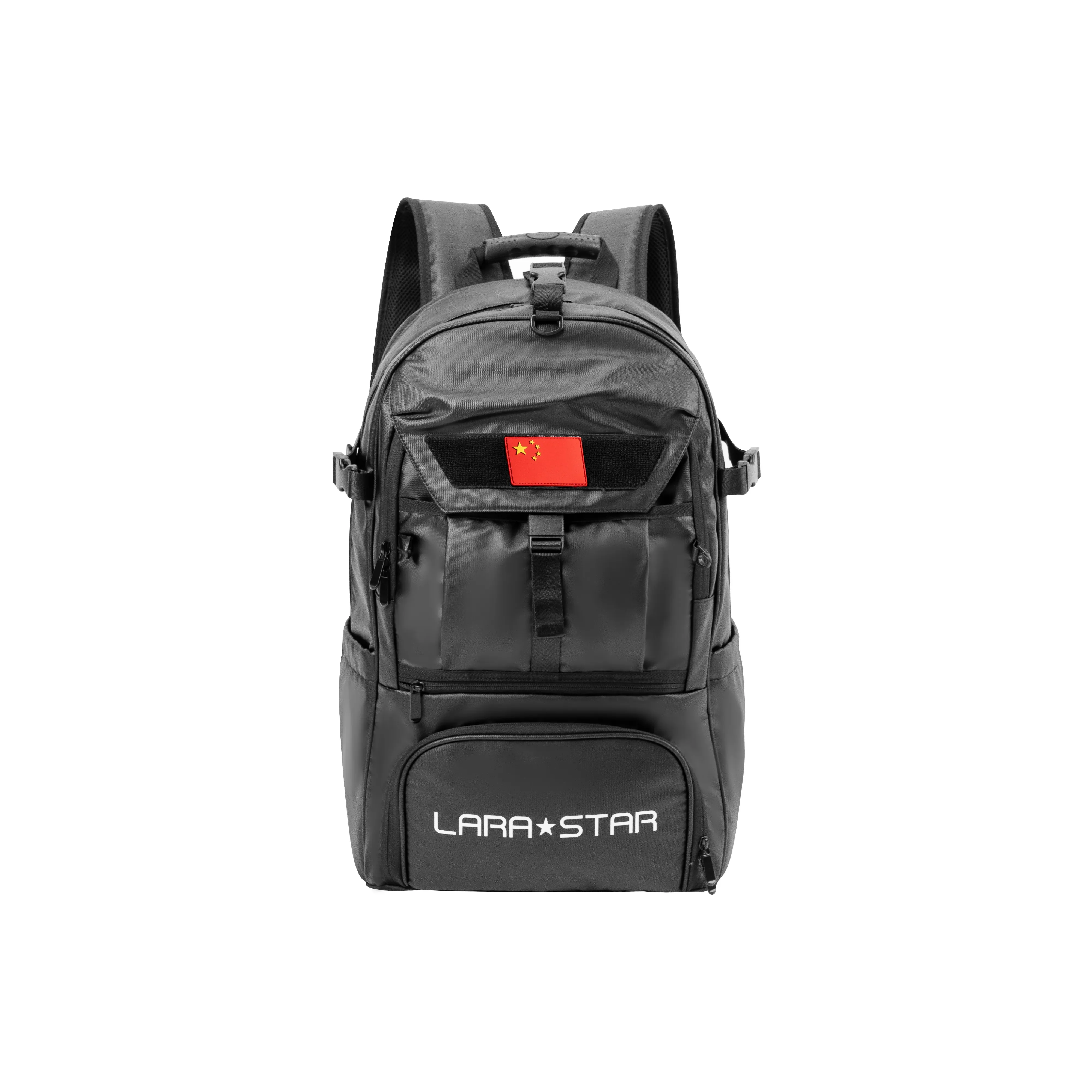 LARA STAR ПВХ Поливинилхлорид Кожа Мембрана Рюкзак Стандартный Мужской Черный