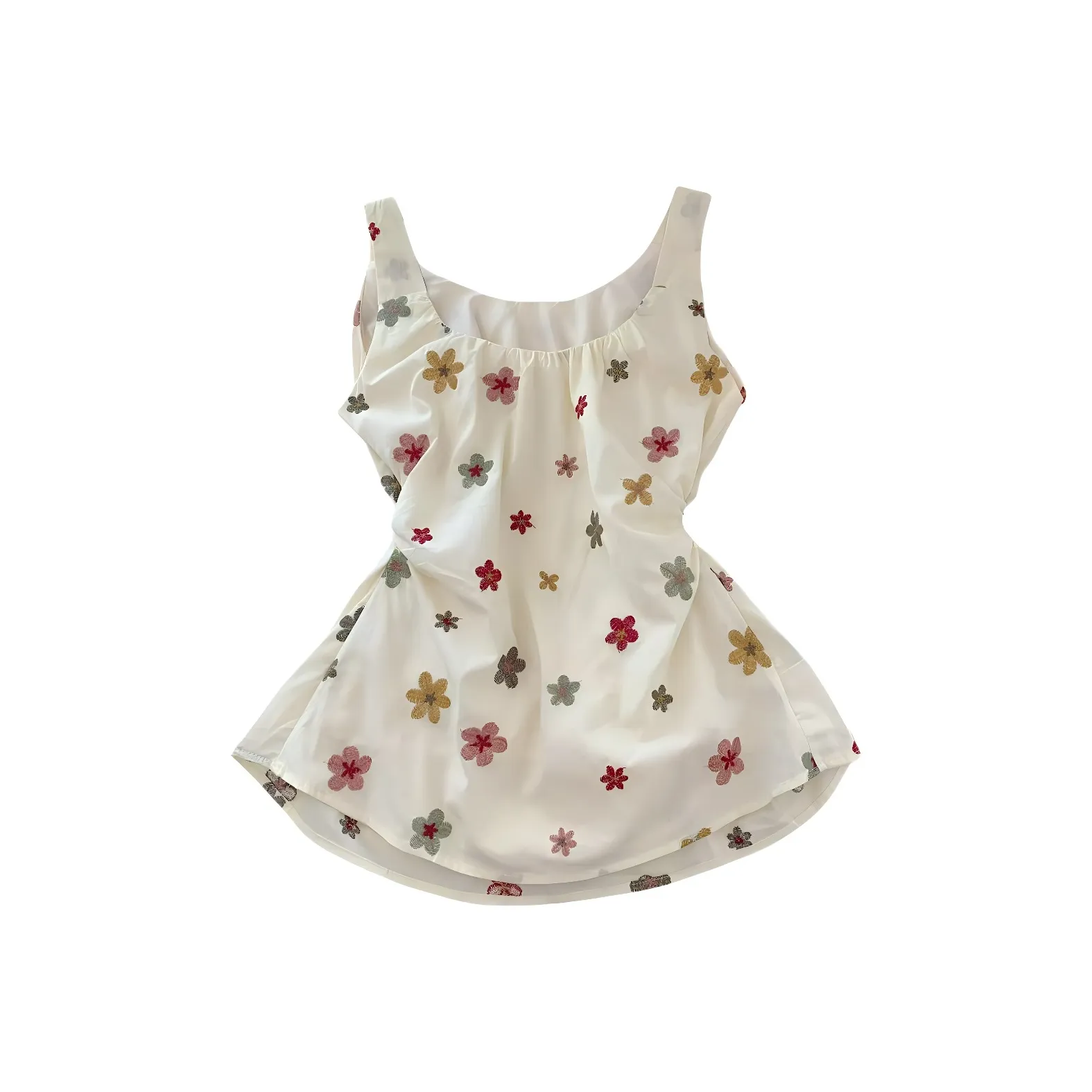 VKXOW Вышивка Cut Out Топ Женские Майки