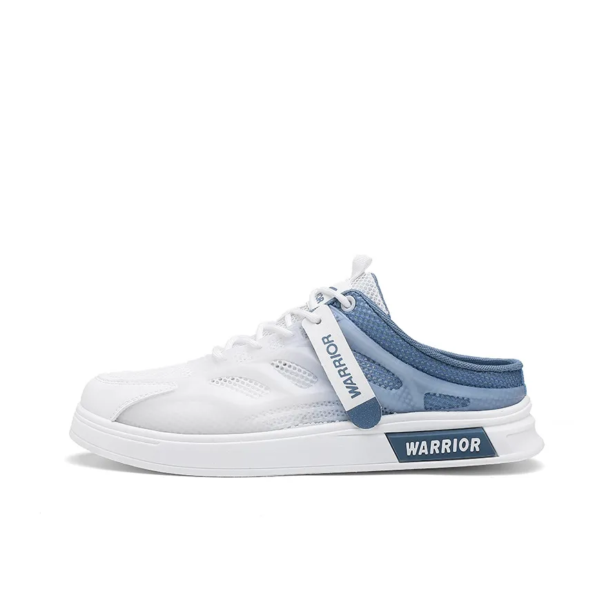 Warrior Slip-Resistant Тихие Домашние Тапочки Мужские Белый Синий Серый