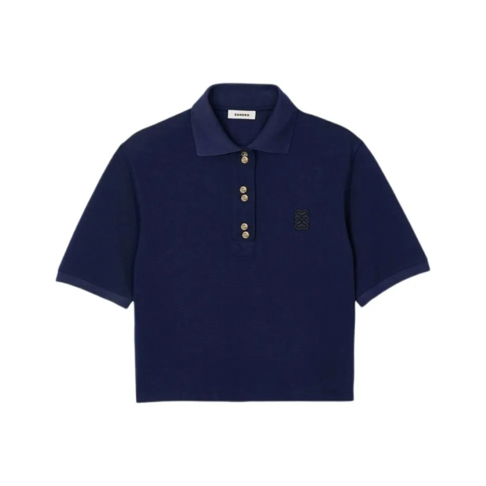 SANDRO Темно-синие Женские Рубашки T