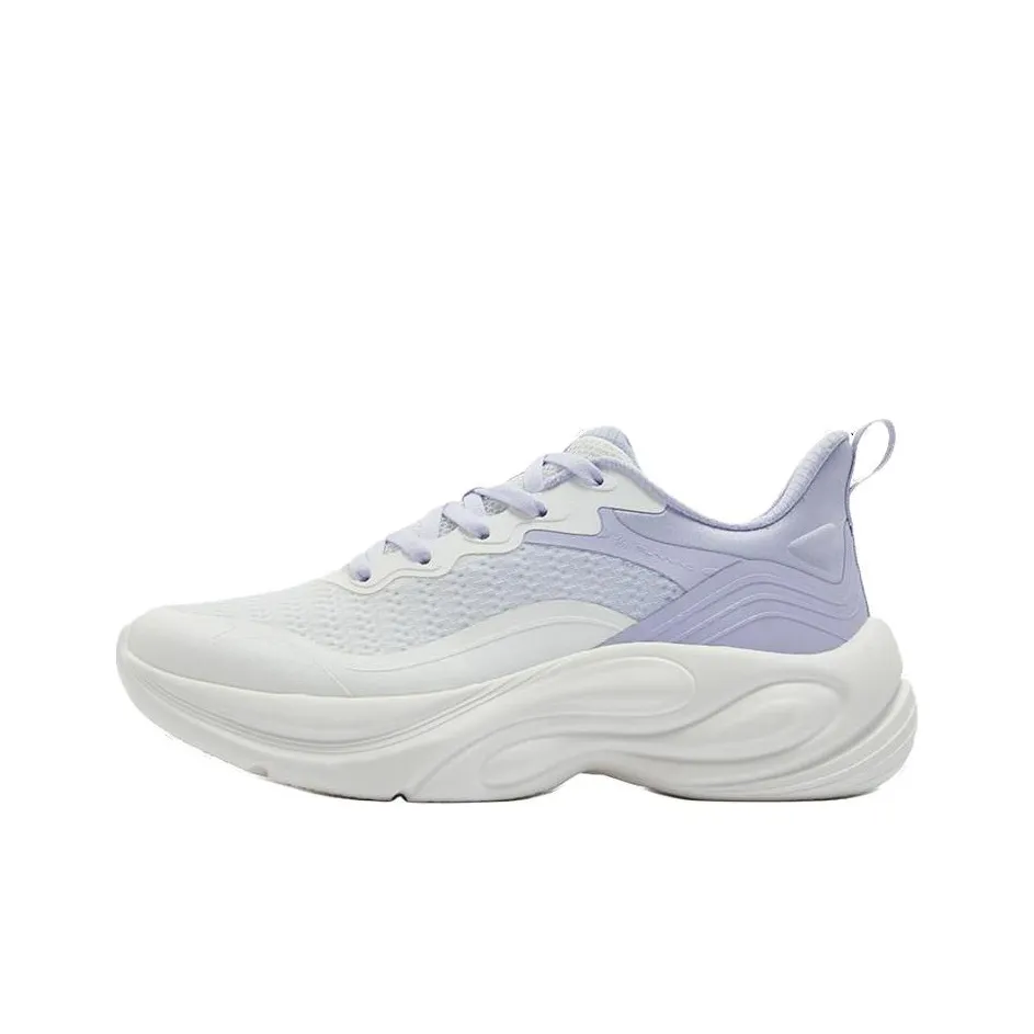361° Spirit Fox 2.0 Abrasion Resistant Breathable Low Top Casual Running Shoes Women's White Purple